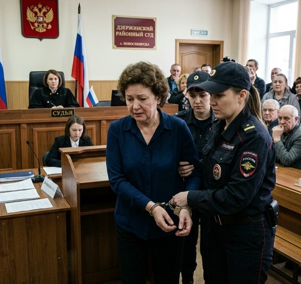 Зал судебных заседаний в Новосибирске во время вынесения приговора по делу о хищениях в ТСЖ
