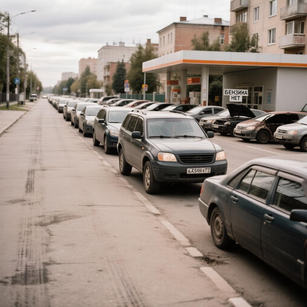 Закрытая автозаправочная станция в одном из муниципальных районов Новосибирской области с пустыми табло цен.
