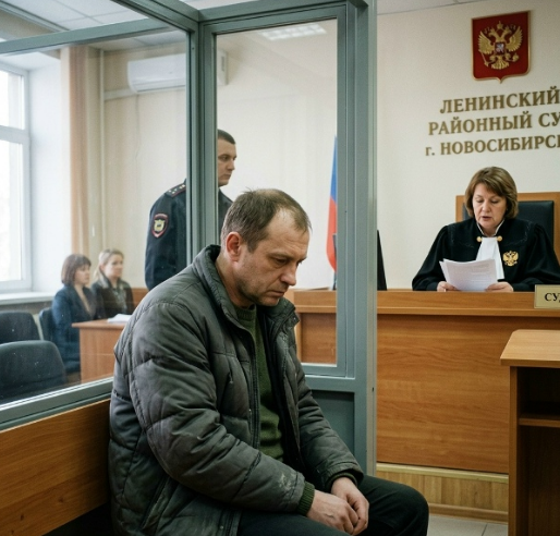 Зал судебного заседания в Ленинском районном суде Новосибирска во время оглашения приговора