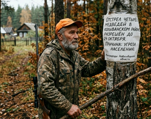 Государственный инспектор охотничьего надзора осуществляет мониторинг лесного массива в Сибири